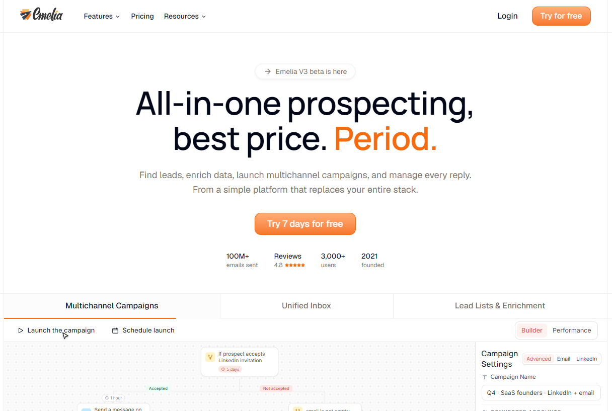 In-Depth Look at Emelia’s Key Features for Effective Prospecting